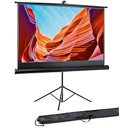 Pyle Projector Screen with Stand - 100-Inch Floor