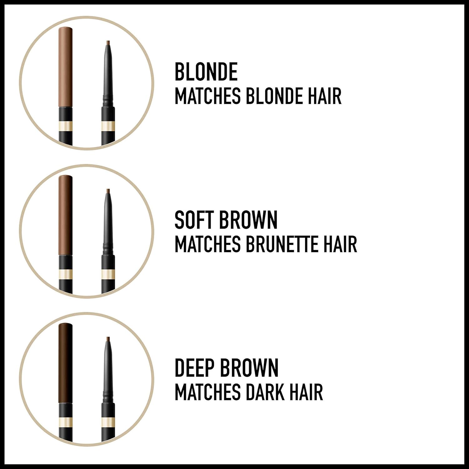 MAX FACTOR, Brow Shaper, Double Tipped Mechanical Pencil With Spoolie Brush - Image 5