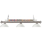 Z-Lite 170BN-DMO14 3 Billiard Light, Brushed Nickel