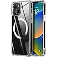 Tigowos Magnetic Guardian Designed for iPhone 14 Case & iPhone 13 Case [10FT-Grade Drop Tested & Compatible with Magnetic] Slim Clear Case for iPhone 13/14 Phone Case (6.1"),Crystal Clear