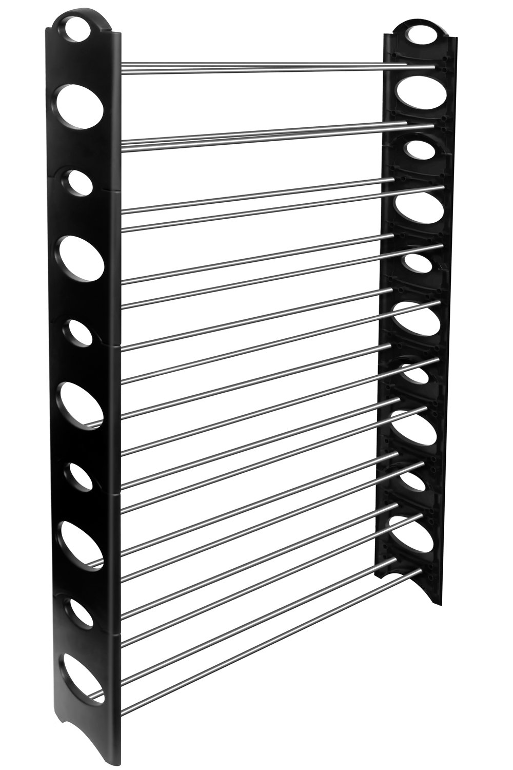 adjustable shoe rack for closet on Oxgord 50 Pair Shoe Rack Storage Organizer 10 Tier Portable Wardrobe Closet Bench Tower Stackable Adjustable Shelf Strong Sturdy Space Saver Wont Weaken Or Collapse Black Buy Online In Aruba At Aruba Desertcart Com