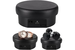 GOHASPW Rotating Display Stand Turntable Stand 4.72'' Spinning Stand for Product Shows Black