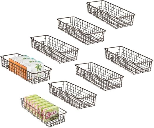 Amazon Com Mdesign Household Wire Drawer Organizer Tray Storage