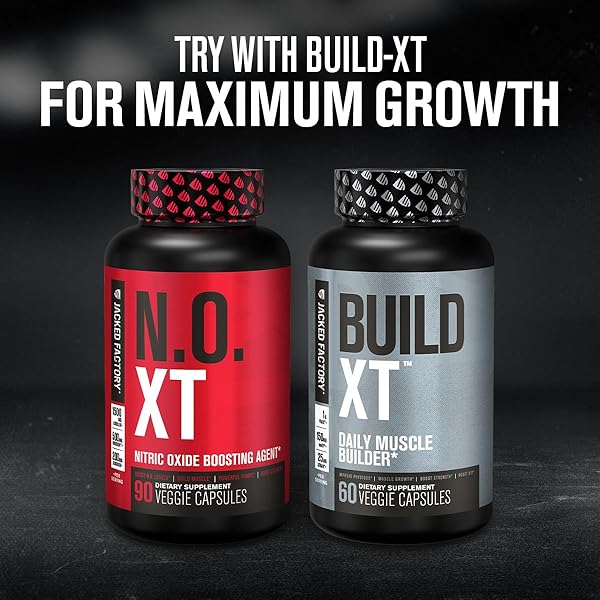 JACKED FACTORY N.O. XT NITRIC OXIDE SUPPLEMENTS FOR MEN W/NITROSIGINE L ARGININE L CITRULLINE SUPPLEMENT FOR MUSCLE PUMPS & VASCULARITY – PRE WORKOUT NITRIC OXIDE BOOSTER & MUSCLE BUILDER – 90 CAPS