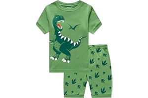 Akyzic Little Boy Short Pajamas Sets for Toddler Sleepwear Summer 2 Piece kids Pjs 2-7T