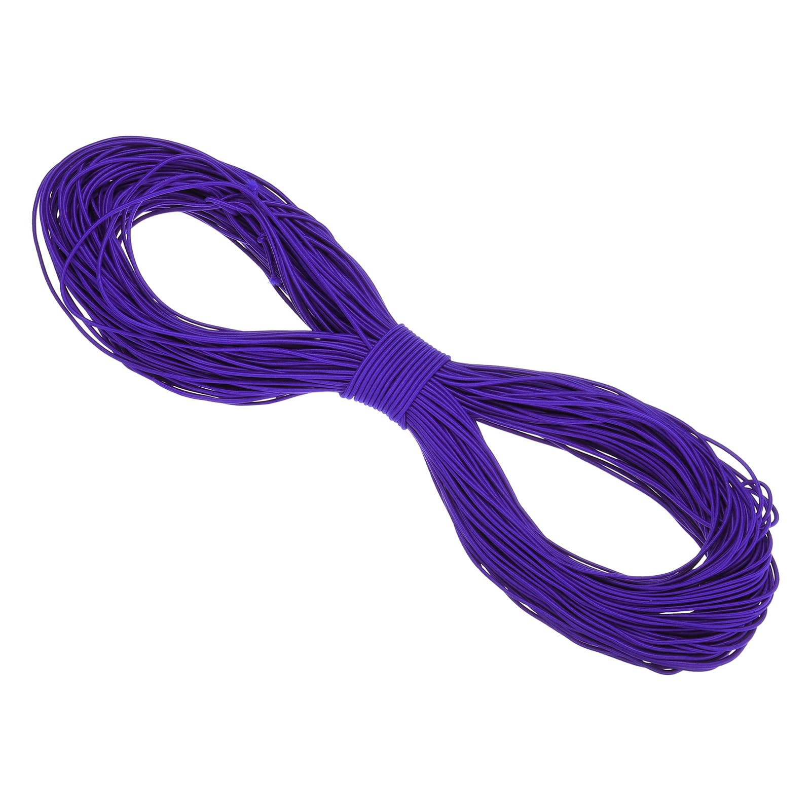 PATIKIL 100 Yards(90m) Bungee Cord Elastic Cord Heavy Stretch String Rope 2.5mm Dark Purple for Crafting DIY Sewing Hook Straps Camping Tie Down Strap