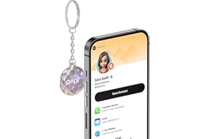 Popl Keychain Digital Business Card - Instantly Share Contact Info, Social Media, Payment, Apps and More - Compatible with iPhone and Android - Features NFC Tap and QR Scan (Diamond QR)
