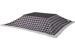 AZUMAYA KK-104BL Kotatsu Futon Comforter Rectangle Shape W90.0 x D75.0 Inches, Polyester Fabric Material, Home and Living, Navy Checked Design, This Order Comes only Futon Comforter