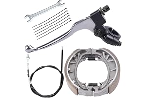 Stylemafia Left Brake Handle Clutch Lever + Brake Cable+Brake Shoe fit for 196cc 6.5HP Coleman CT200U BT200X Trail 200 CT100U MB165 MB200 Baja Doodle Bug Motovox Mini Bike Motorsports Pit Dirt Bike