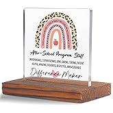 After-School Program Staff Clear Desk Decorative Sign, Appreciation Gift for Women Men, Thank You Gifts for After School Educators, Retirement, Birthday, Christmas TZ254