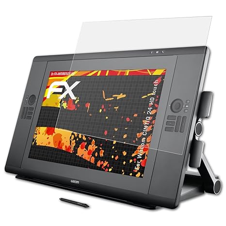 atFolix Schutzfolie kompatibel mit Wacom CINTIQ 24 HD Touch Displayschutzfolie, HD-Entspiegelung FX Folie (2X)