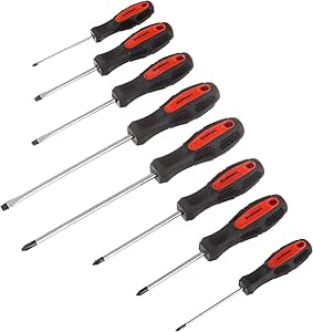 Stalwart 75 Ht4094 8 Piece Screwdriver Combination Set Magnetic Phillips And Slotted Head Hand Tools With Ergonomic Handles For Hobbyists And Professionals Amazon Com