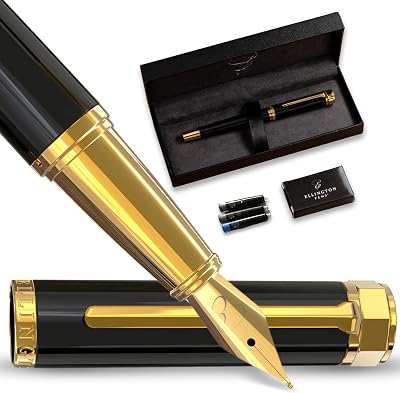 Ellington Pens Luxury Fountain Pen Set with Ink Converter & Cartridges
