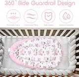 YGJT Baby Nest Pod 100% Cotton Lounger for Newborns Lovely Deer Pink view 3