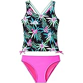 Angel season Girls Tankini Swimsuit Two Piece Bikini for Tween Bathing Suit Junior Modest Swimwear with UPF50+ Size 7-15