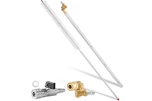 PWACCS Radiator Cleaning Wand, 24 Inch Pressure Washer Wand for Car Radiator Cleaning Tool, Dual-purpose Radiator Cleaner Wand with 3 Nozzle Tips, 1/4" Quick Coupler & Brush