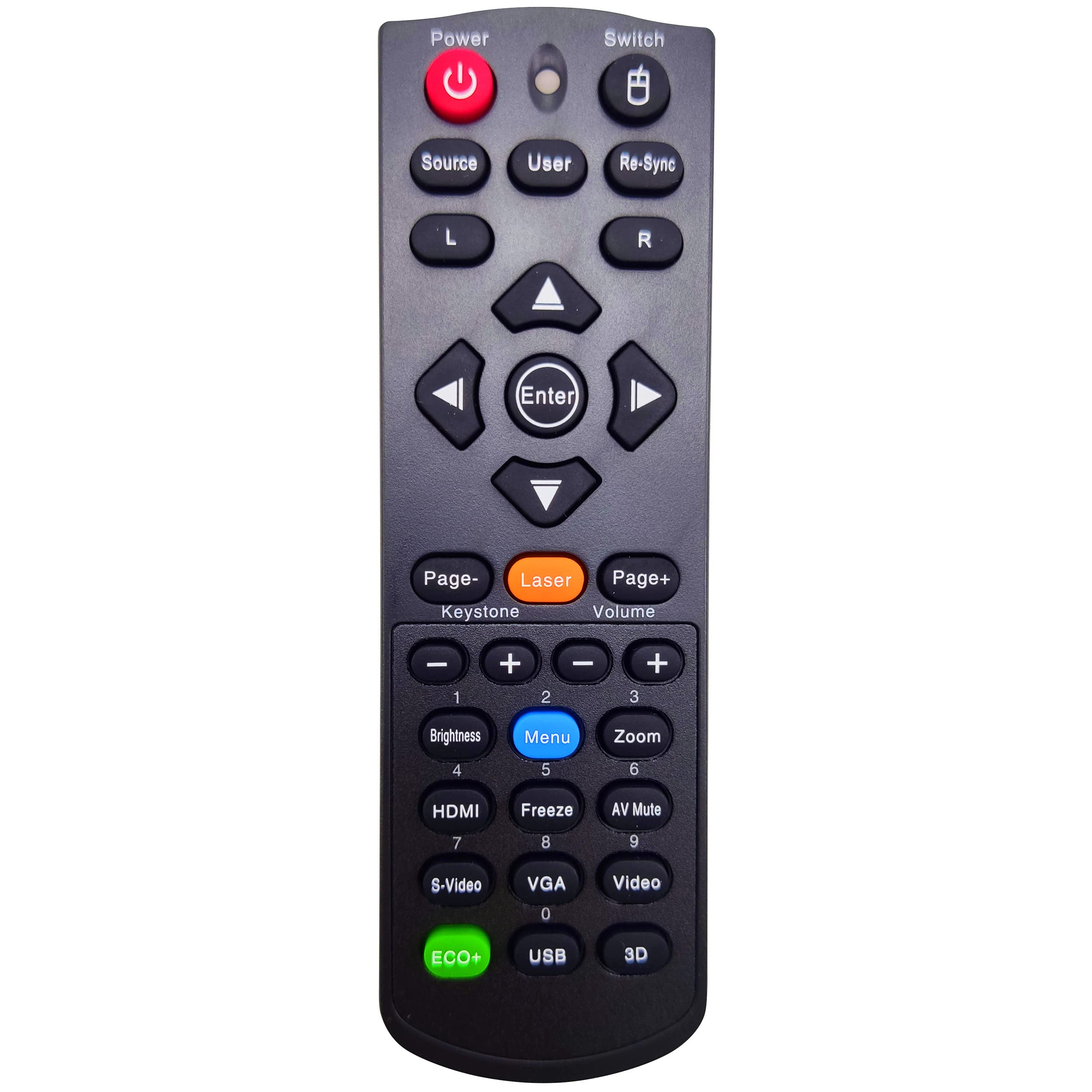 Leankle Remote Controller BR-5043N for Optoma Projectors DS328 DS330 DW326e DX326 DX328 DX330 DX5100 EH501 EW420 GT760 GT760A H100 H180X S302 S303 W303 W303ST W501 X301 X302 X303 X305ST X501