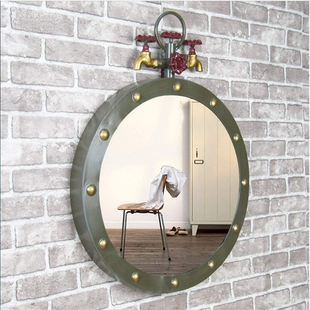 XWZH Espejos para Espejos de Pared para Sala de Estar Metal de Bronce