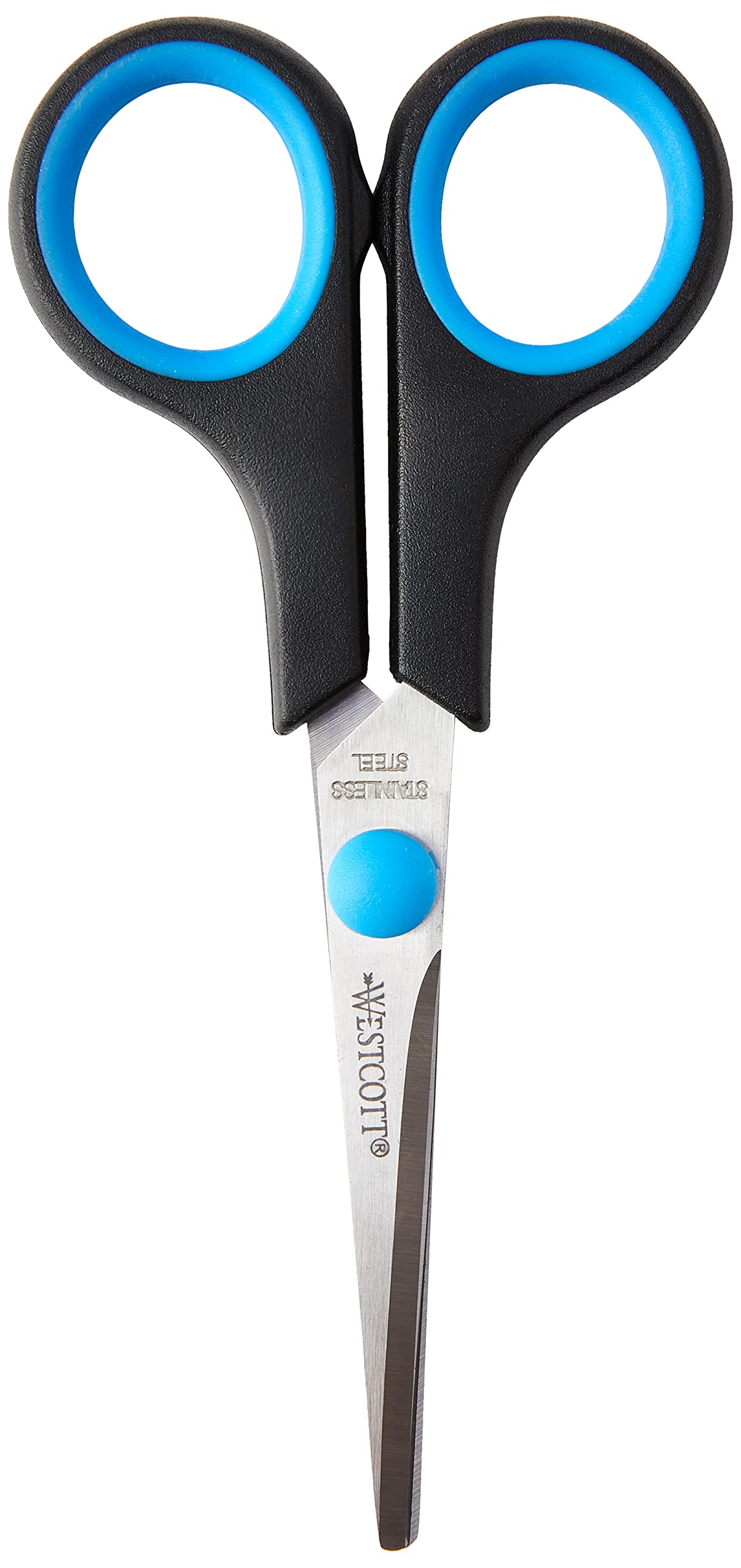 Westcott 5 inch Easy Grip Left Handed Soft Grip Scissor - Black/Blue