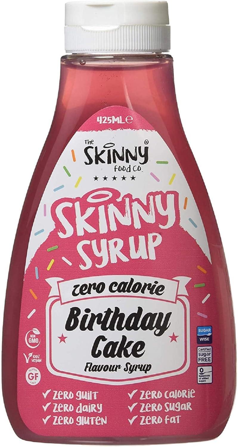 Skinny Food Zero Calorie Skinny Syrup- Birthday Cake (425ml)