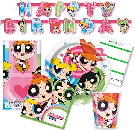 Powerpuff Girls Birthday Party Supplies For 16 Guests Party Packs