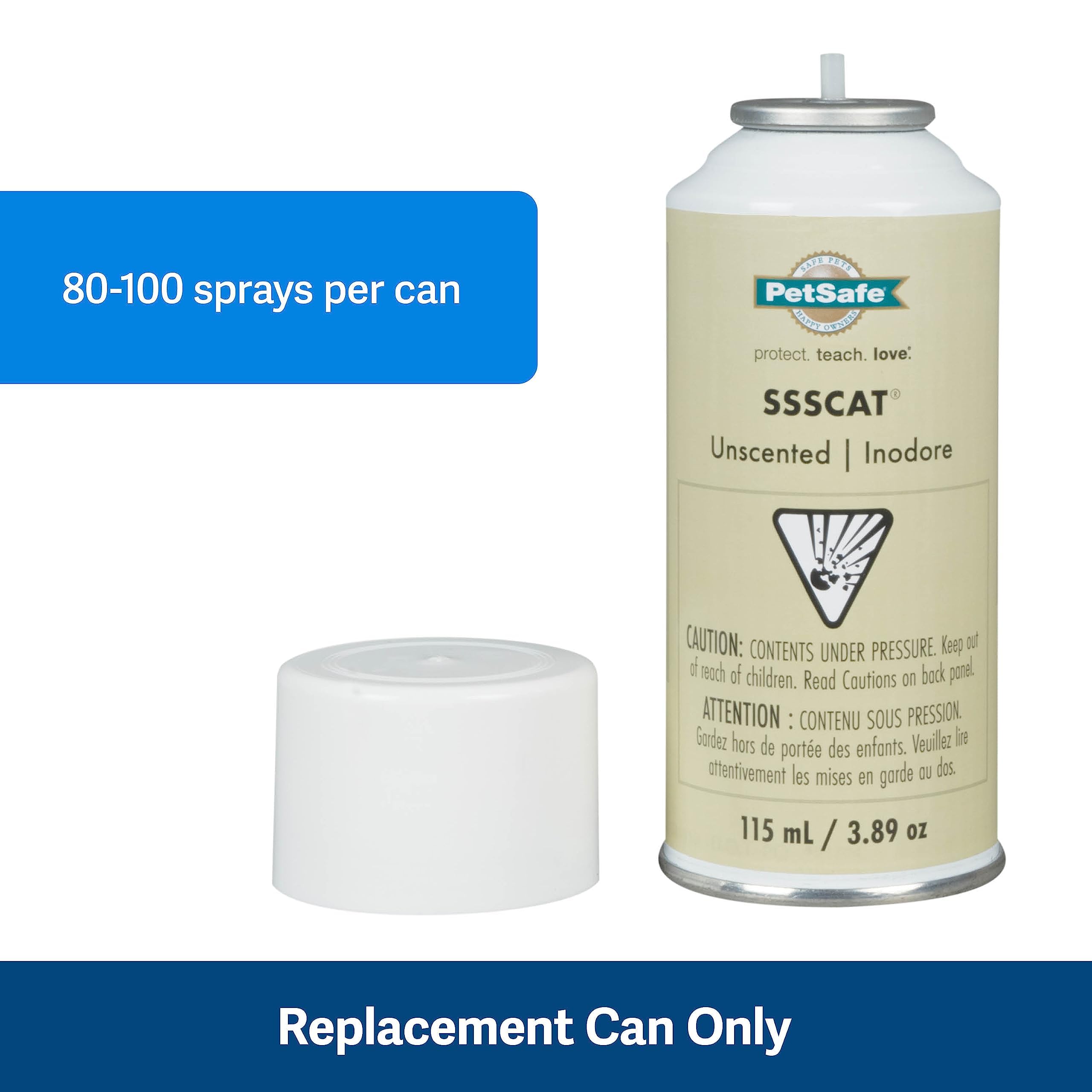 PetSafe SSSCAT Spray Replacement Can Only Use with SSSCAT Spray, Dog and Cat Deterrent System - Keeps Areas Pet Proof Environmentally Friendly Training Repellent - Protect Your Pets and Furniture