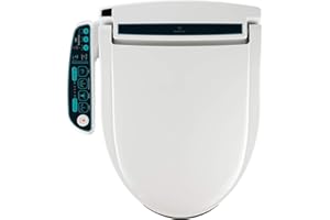 BidetMate 2000 Series Electric Bidet Toilet Seat with Unlimited Heated Water, Side Controls, Deodorizer, Warm Air Dryer - Self-Cleaning - Elongated Electric Bidet Attachment for Toilets