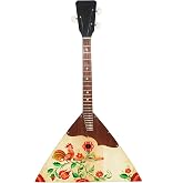Original Balalaika 3 Three Strings Prima made in Ukraine Hand Painted! Folk Musical Instrument