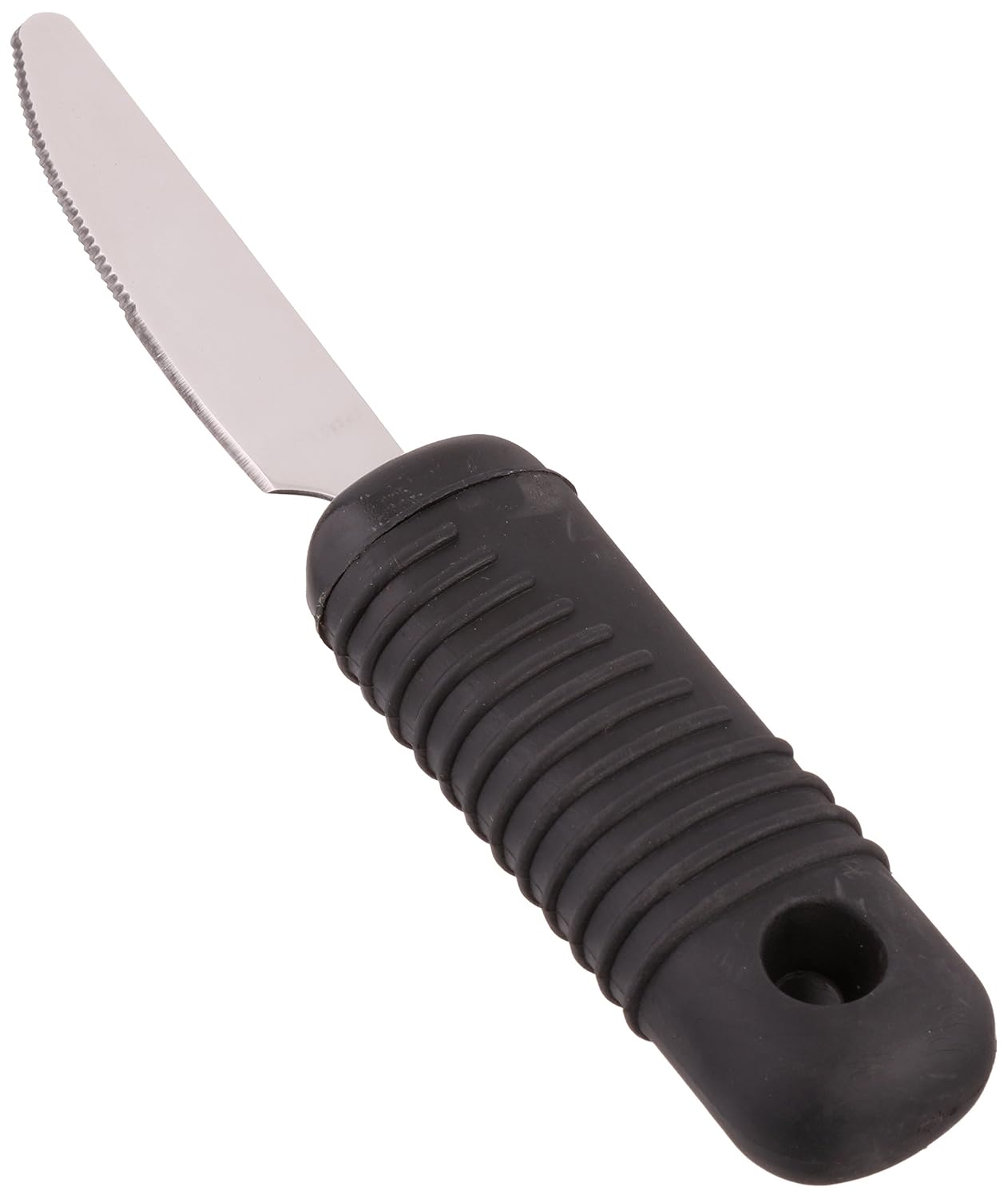Sammons Preston - 62690 Sure Grip Soup Spoon, Stainless Steel Deep Spoon with Thick Rubber Handle, Comfortable and Easy to Hold Silverware with Grips for Weak Grasp, 7" Long Utensil with Good Grips: Industrial & Scientific