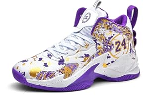 Hewcey Kids Basketball Shoes High Top Youth Fashion Sneakers Girls Casual Sports Basketball Shoes Breathable Comfortable Boys Sneakers for Big Kids