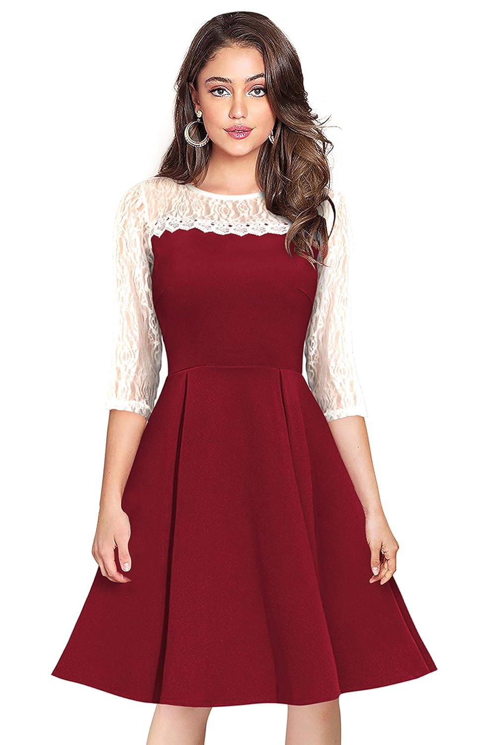 Buy ILLI LONDON Women's ALine Knee Length Dress at Amazon.in