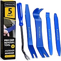 Tresalto Auto Trim Removal Tool Kit (No Scratch Plastic Pry Kit) , Door Panel Removal Tool, Car Clips, Push Rivets, Molding,
