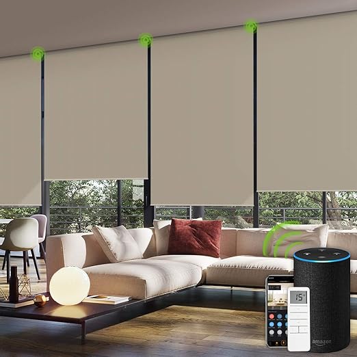 Amazon Com Yoolax Motorized Window Roller Shades Blinds Wireless