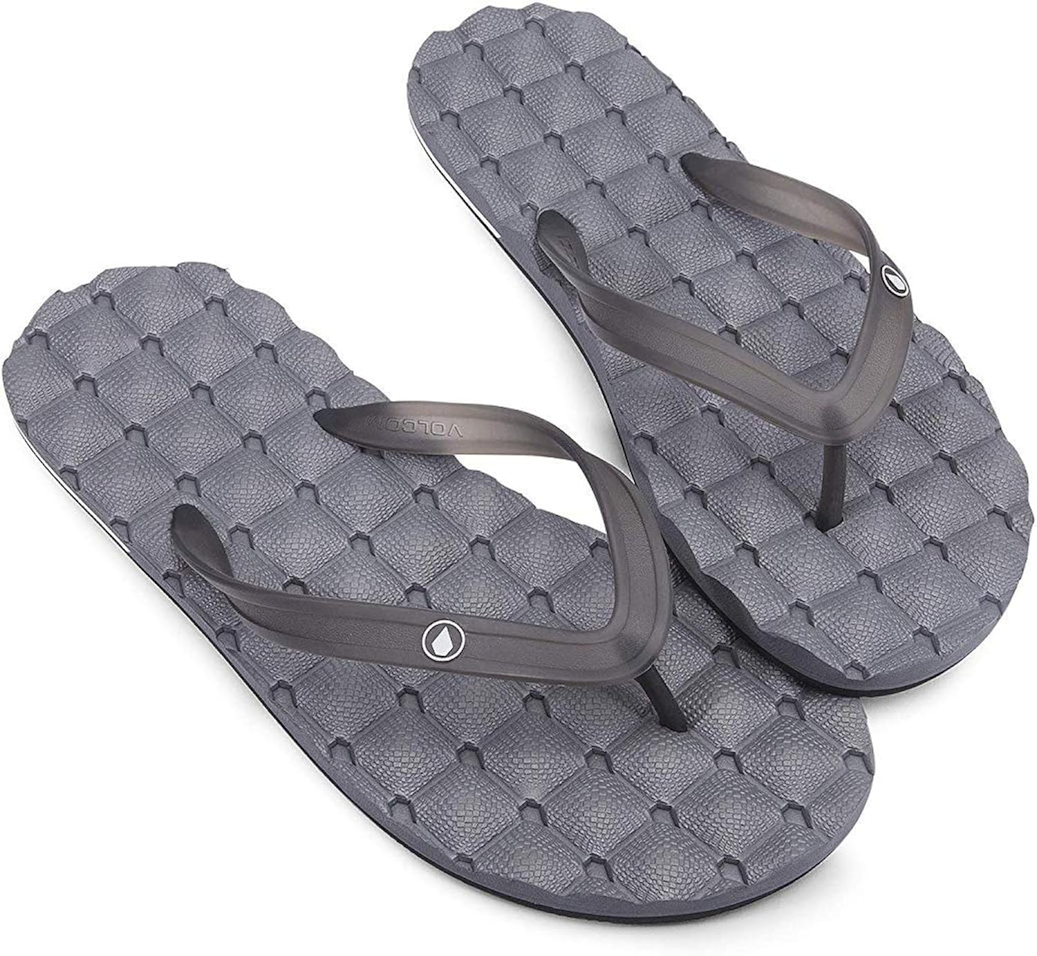 volcom black flip flops