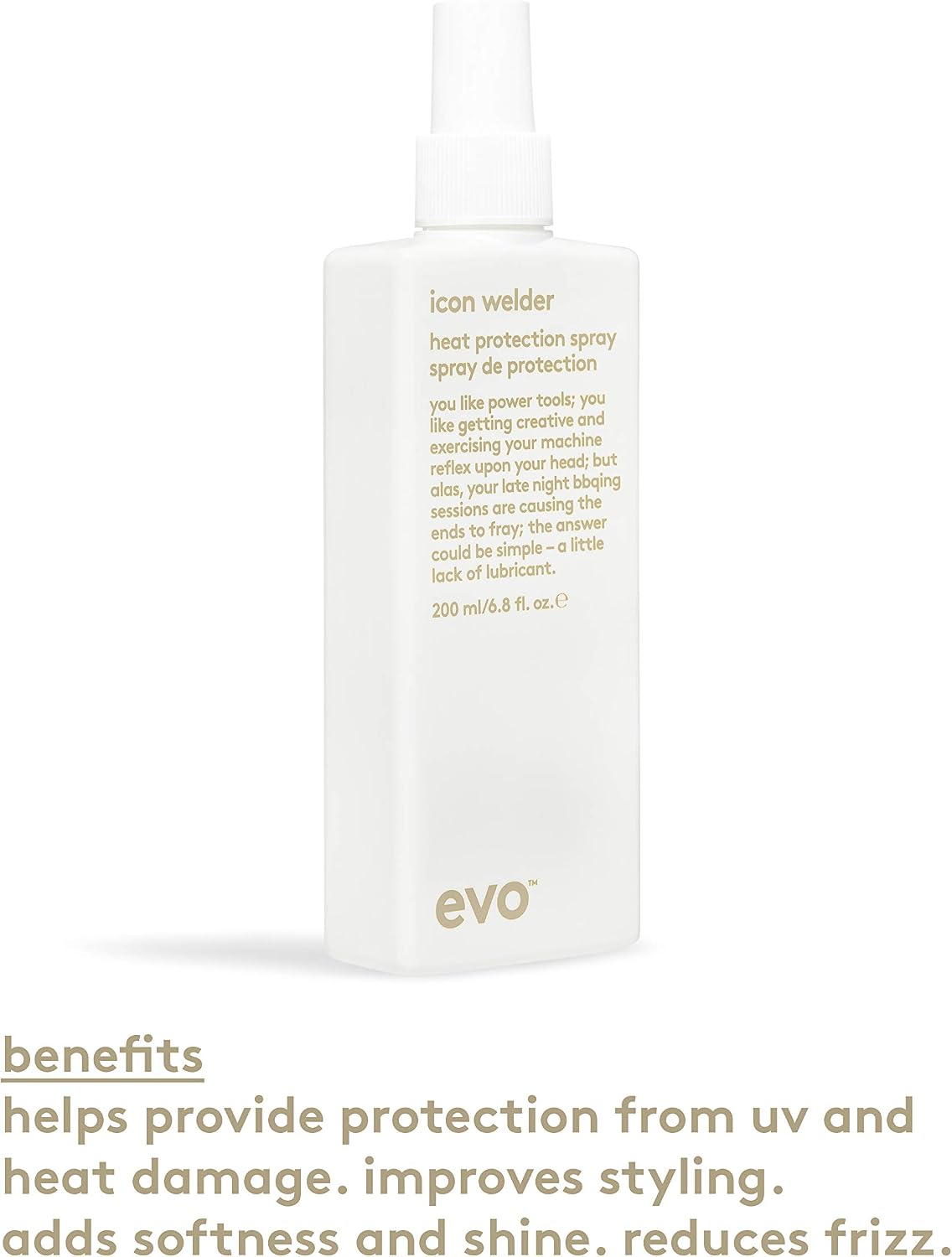 Evo Icon Welder Heat Protection Spray - Leave-In Heat Protectant - Provides Style Support & Adds Shine - 200ml - Image 4