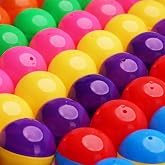 Capsule Vending Machine 2" Assorted Colors Round Capsules Empty - 50 pcs | Gumball Machine Capsules Bulk Party Favors Containers - Easter Basket Stuffers Gifts Pinata Stuffers DIY Craft Supplies