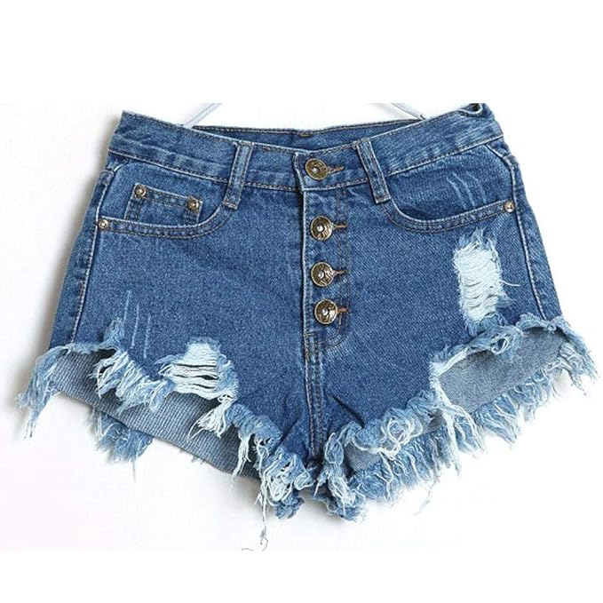 high waisted denim shorts india