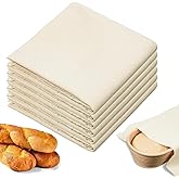 6PCS Tea Towels for Baking Sourdough 28" x 28" Proofing Cloth for Bread Baking Unbleached Flour Sack Towels Bread Proofing Cover Cloth for Dough Raising Baguettes Loaves Pastry Homemade Bread