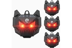 X-octenol Solar Powered Outdoor Racoon Repellent Devices with Flashing Lights, Waterproof Coyote Deterrent Device Energy-Efficient Chicken Coop Predator Protection Scare Away Noctunal Animals