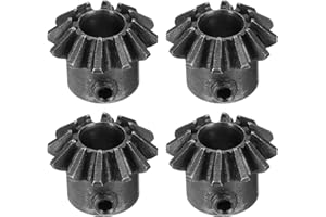 uxcell 4pcs Bevel Gear 1.5 Module 1:1 Reduction Rate 12T 8mm Hole Dia Bevel Pinion Gear, 90 Degree Steering Gear for Hardware