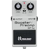 BOSS BP-1W Booster/Preamp Guitar Effect Pedal | Premium Waza Craft Guitar Effect Pedal with Analog Circuitry, Standard and Vintage Buffer