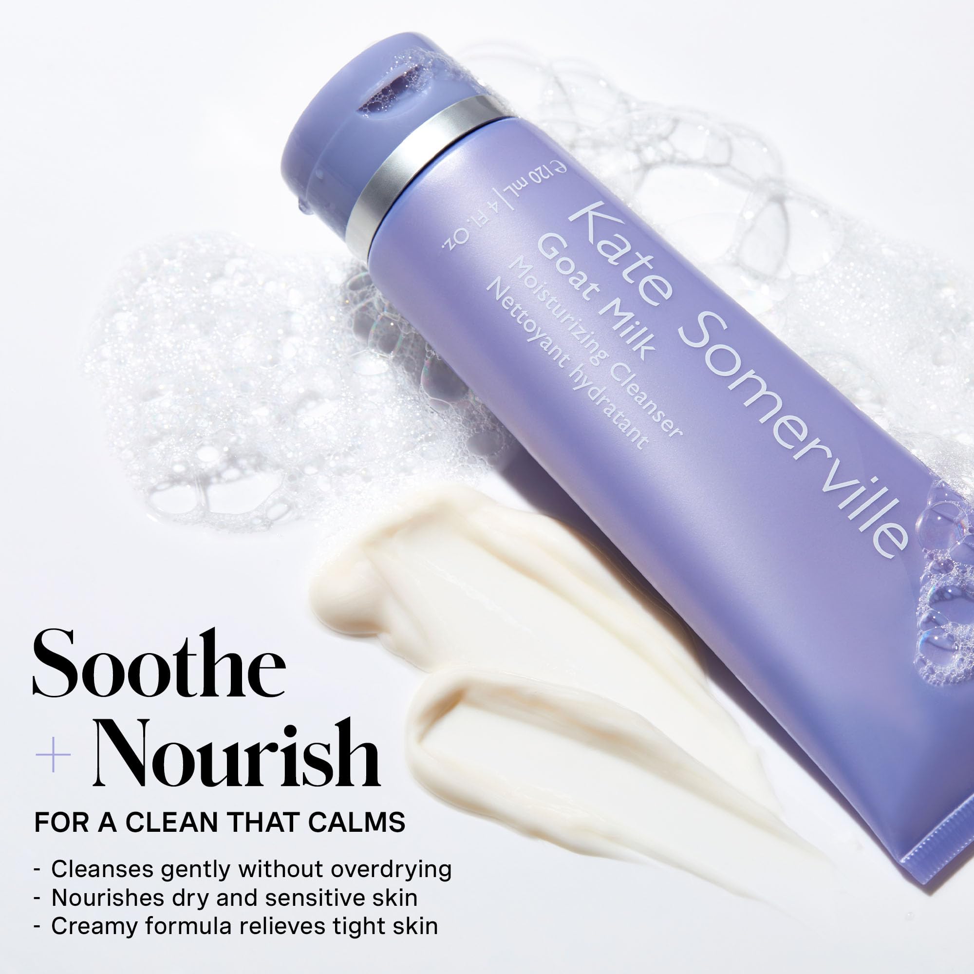 Goat Milk Moisturizing Cleanser, Gentle Daily Face Wash, Relieves Dry Skin & Tightness