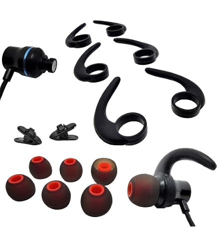 Paire De Crochets Oreille De Rechange En Silicone Pour Powerbeats Pro - Confort Gym, Course - PVC Noir - Anti-dérapant