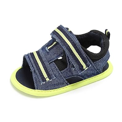 Babyschuhe Offene Sandalen mit Klettverschluss Baby Jungen Mädchen Kleinkind Schuhe Sommer Cotton Anti-Rutsch Weiche Sohle Ou
