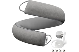 fowong Door Draft Stopper for Bottom of Door 36 Inch Weighted Noise Blocker Soundproofing Draft Guard, Window Breeze Blocker Easy Install, Grey