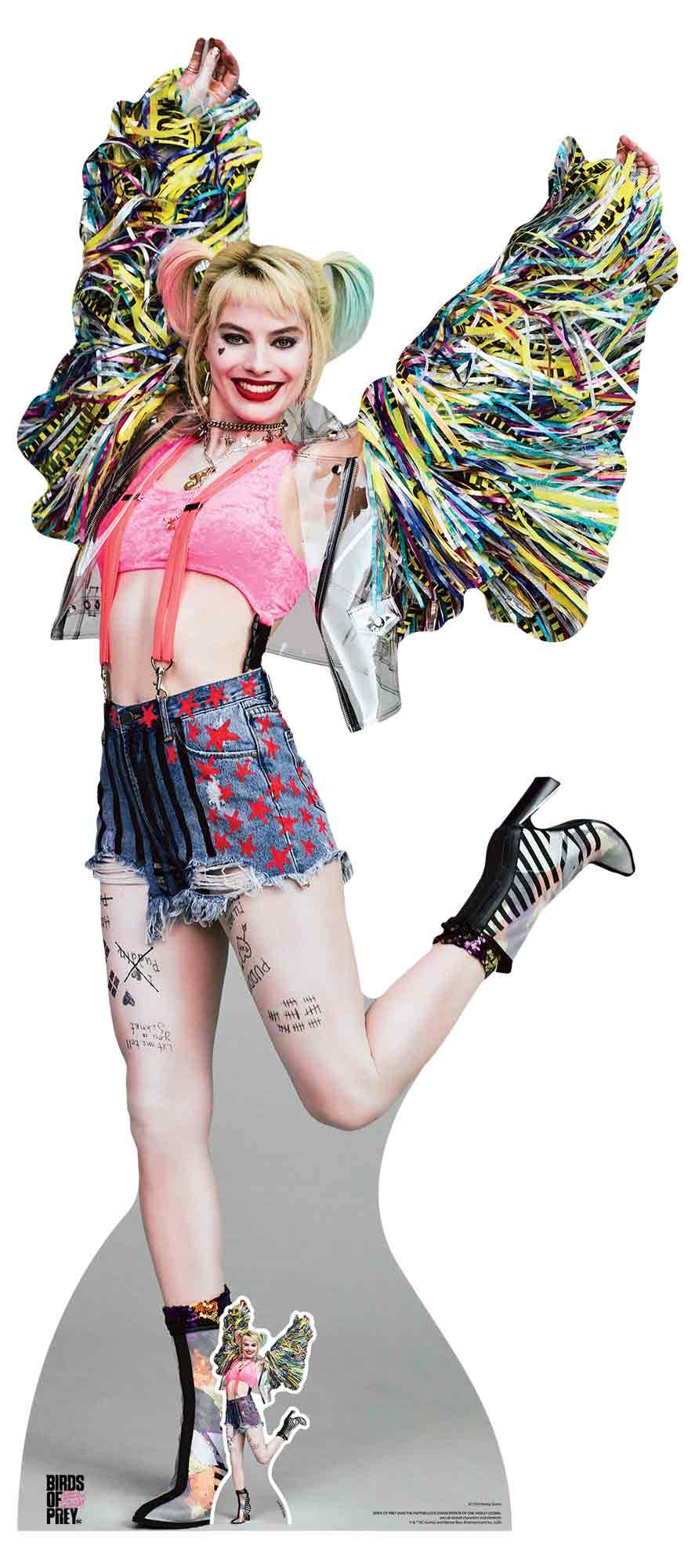 Star Cutouts SC1535 Life Size Cut Out Harley Quinn/Margot Robbie Birds of Prey Height 198cm Width 95cm