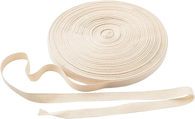 Amazon Tsukuriro 綾テープ 生成り 綿 Diy ハンドメイド パーツ 手芸 幅1 5cm 50m 手芸用布ベルト テープ 通販
