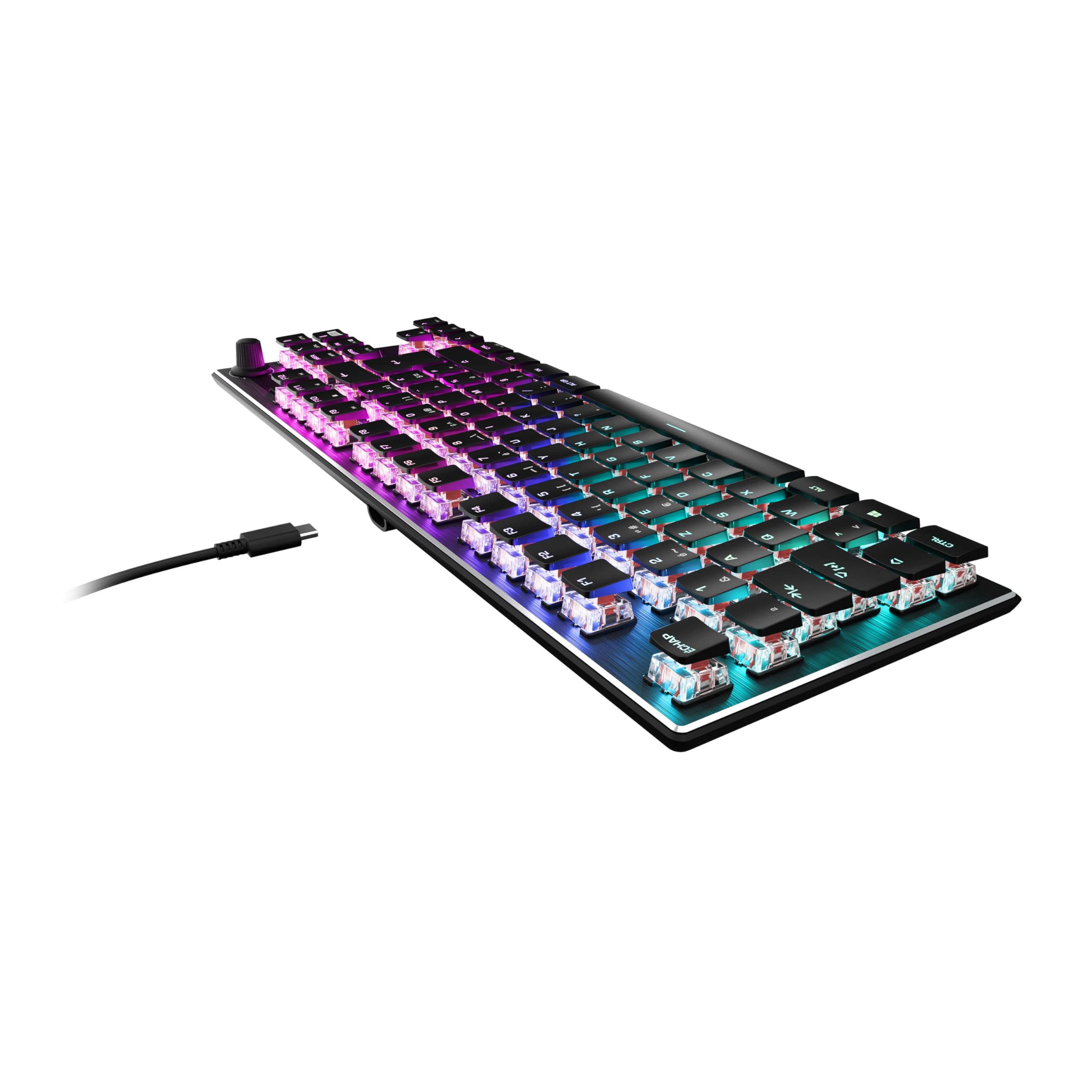Turtle Beach Vulcan TKL – mechanische Titan Switch PC-Gaming-Tastatur mit AIMO RGB-Beleuchtung und eloxierter Aluminium-Abdeckplatte 3