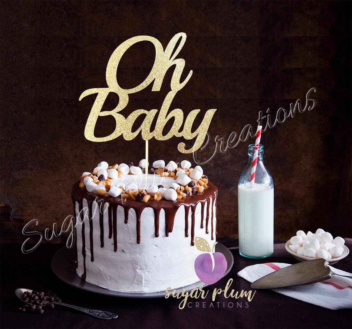 Amazon Com Oh Baby Cake Topper Kitchen Dining