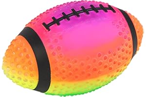 REGENT PRODUCTS CORP Regent Practice Football Neon Rainbow Colored 9" Spiked for gripping Control Made of Soft Rubber Inflatable Football Comes Pre Filled with Air Ready to use Great for The Pool or Playground